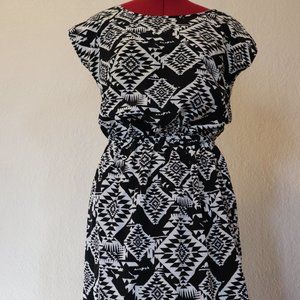 Pink Rose Geometric Dress